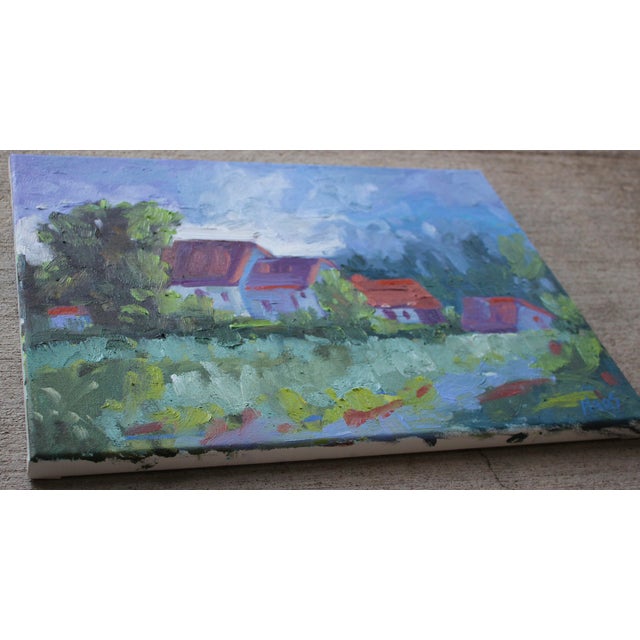 Quiet Places & Landscapes, Silent Meadows — Modern Contemporary Landscape Original oil painting by Lisa Haas, 12 x 16...