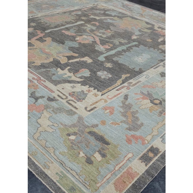 Turkish Square Turkish Oushak Rug 12'3" x 12'10" For Sale - Image 3 of 8