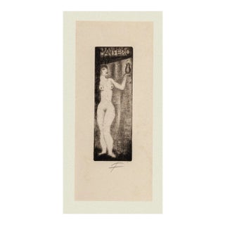 Michel Fingesten, Figure, Etching, Early 20th Century For Sale