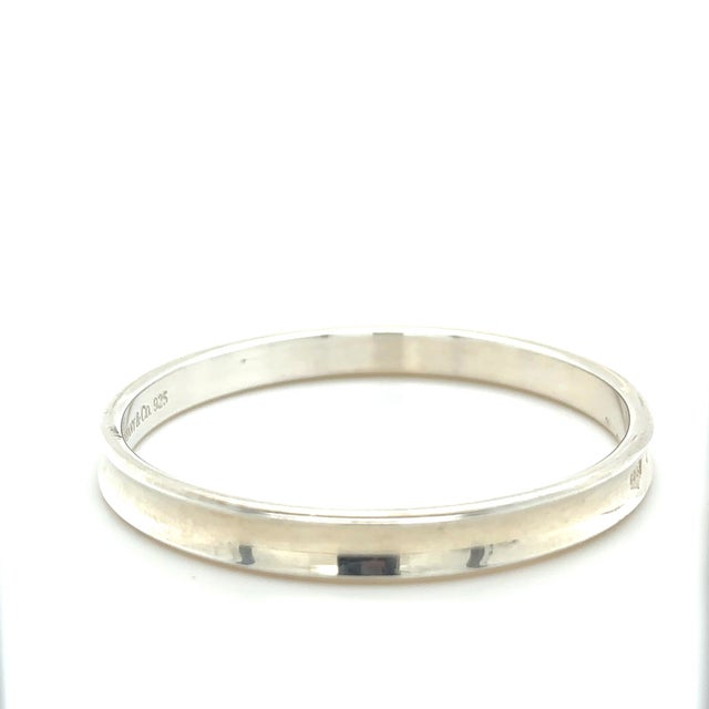 Tiffany and Co. Tiffany & Co. Sterling Silver 1837 Vintage Bangle Bracelet 33.59g For Sale - Image 4 of 8