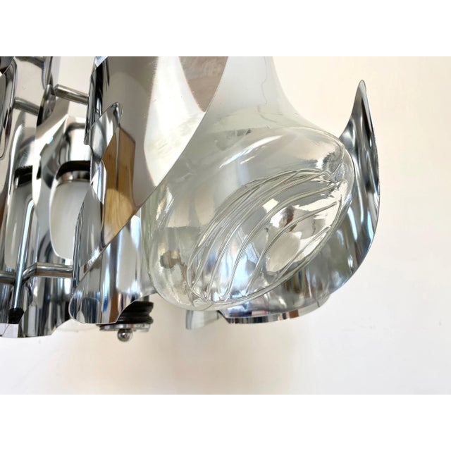 AVMazzega Italian Murano Glass Chandelier from Mazzega, 1970s For Sale - Image 4 of 17