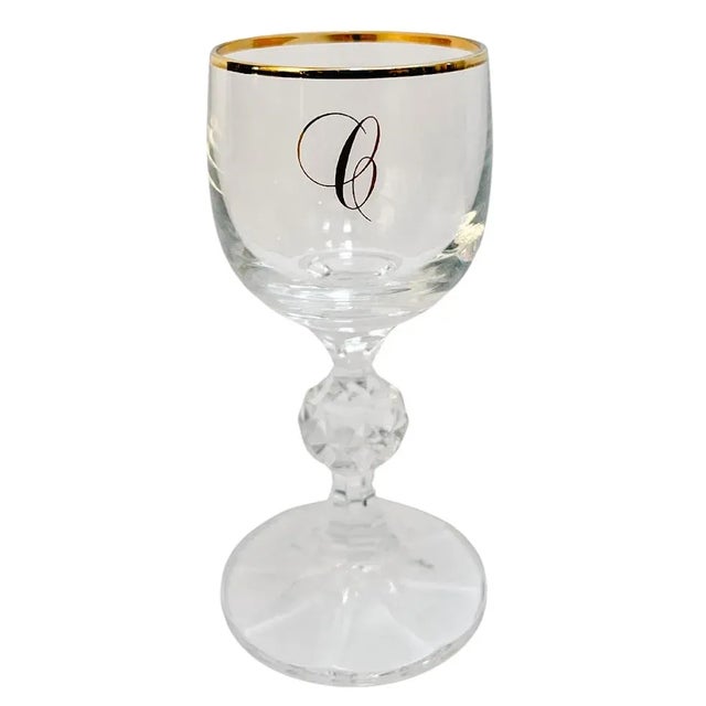 A beautiful set of ten small vintage Bohemian cut crystal stems perfect for serving your favorite aperitif or digestif...