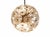 Sputnik Pendant Light with 51 Flowers in Clear Glass and Burnished Brass from Justfurnituress SRL For Sale - Image 4 of 10
