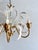 Gold Italian Masca White Tole and Gilt Metal 8-Light Chandelier, 1970s For Sale - Image 8 of 18