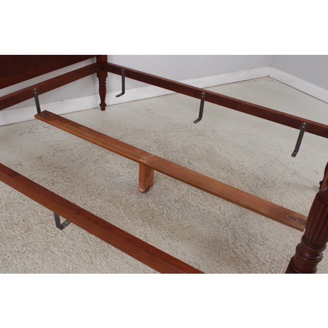 Brown Eldred Wheeler Federal Style Cherry Queen Size Poster Bed For Sale - Image 8 of 15