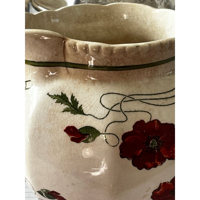 Antique Crown Pottery Pitcher For Sale - Image 9 of 10