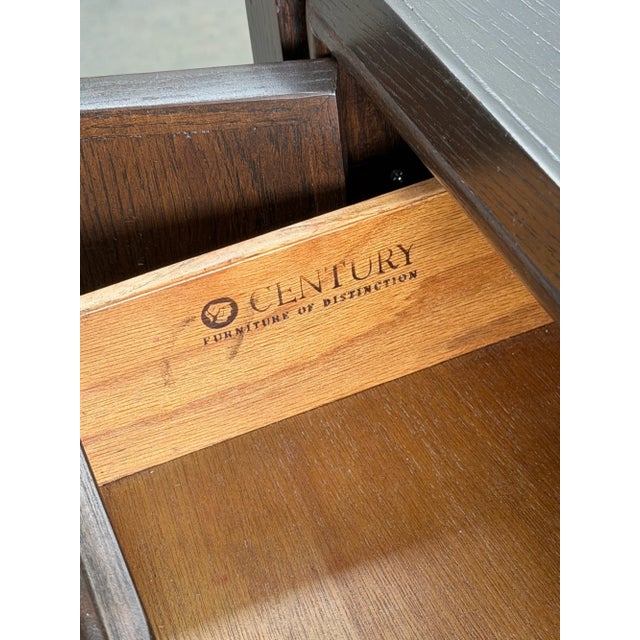 Brown 1970's Oak Parquet Credenza For Sale - Image 8 of 9
