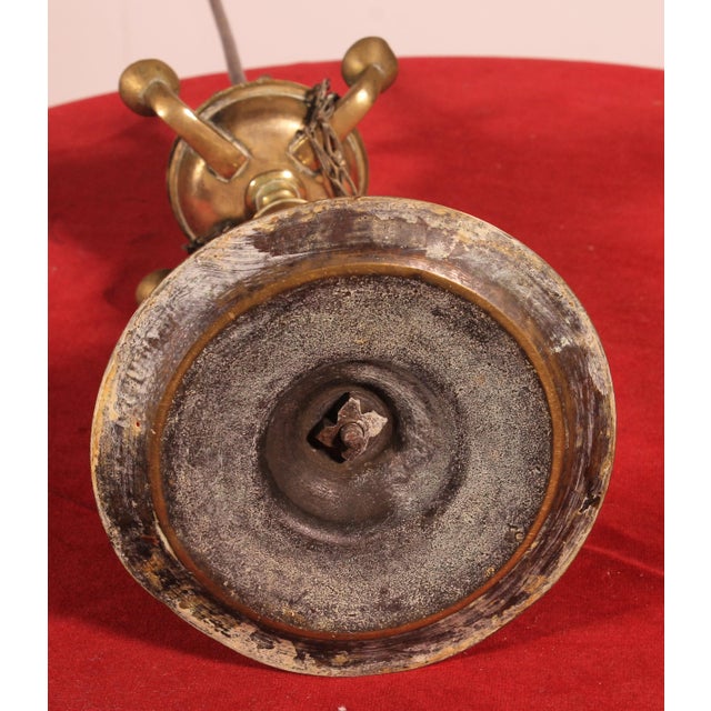 18th Century Bronze Oil Lamp, Spain For Sale - Image 9 of 11