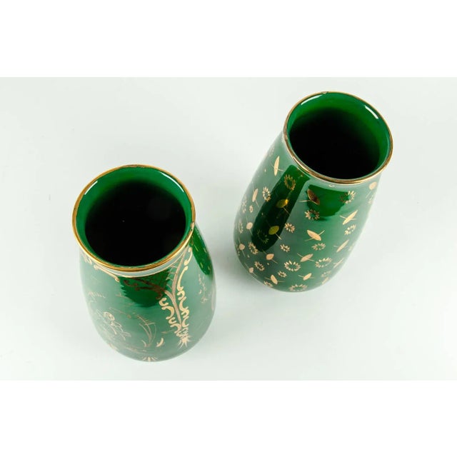 Vintage Italian Porcelian Decorative Vases - a Pair For Sale In New York - Image 6 of 8