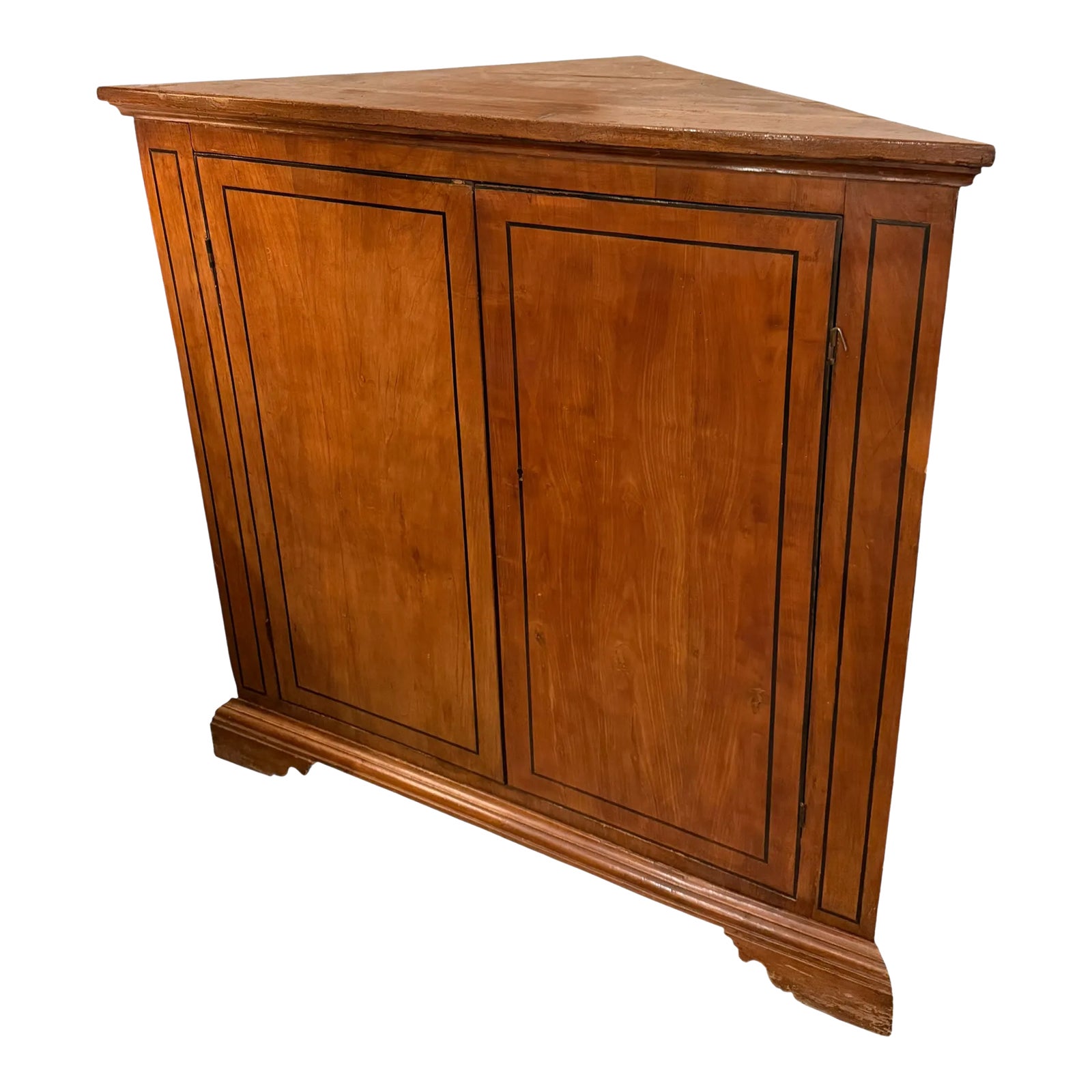 Antique 18th C Directoire Style Mahogany Corner Cabinet | Chairish