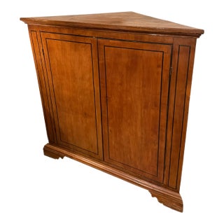Antique 18th C Directoire Style Mahogany Corner Cabinet For Sale