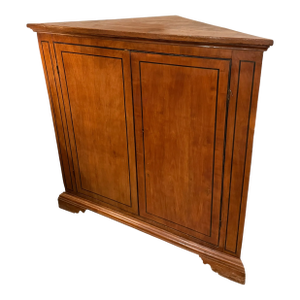Antique 18th C Directoire Style Mahogany Corner Cabinet