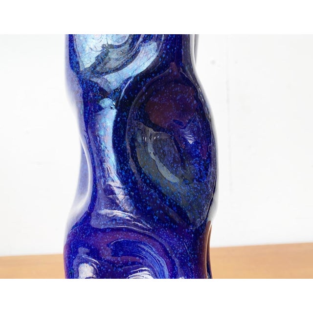 Mid-Century Pottery Vase with Organic Shape from BKW Böttger Keramik Wandsbek, Hamburg, Germany, 1960s, in Very Good...