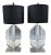 Les Prismatiques Lucite Diamond Block Lamps - a Pair For Sale