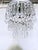 Hollywood Regency Vintage Silver Crystal Basket Chandelier With a-Chain and Crystal Ball Drop For Sale - Image 3 of 8