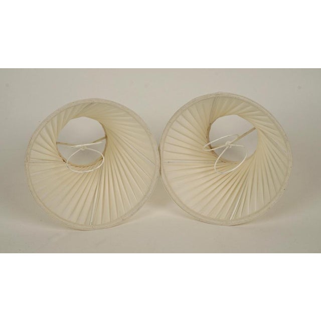 Metal Mid-Century Brass Wall Lamp with Silk Shades by Josef Frank, Austria, 1950s For Sale - Image 7 of 8