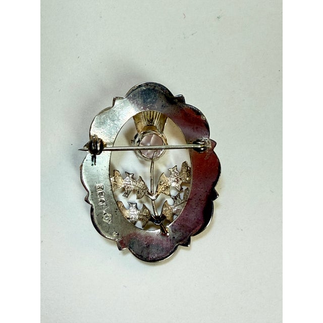 Vintage Scottish Thistle Brooch / Kilt Pin made by Ward Brothers (WBs) Hallmarks include: Edinburgh hallmarks for 1957...