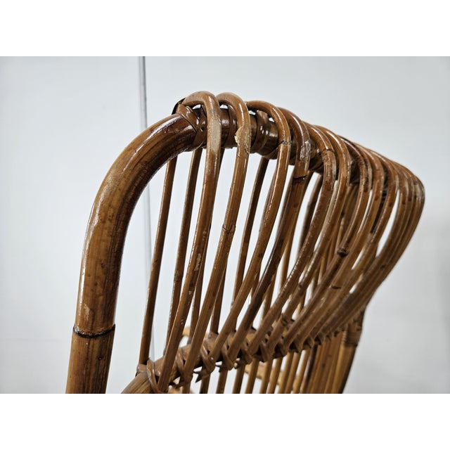 Wood Vintage Wicker Armchairs, 1970, Set of 2 For Sale - Image 7 of 13