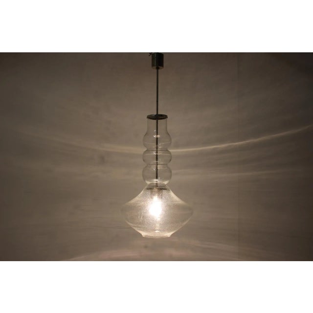 Mid-Century Modern Large Mid-Century Handmade Glass Pendants, 1960s, Set of 2 For Sale - Image 3 of 8