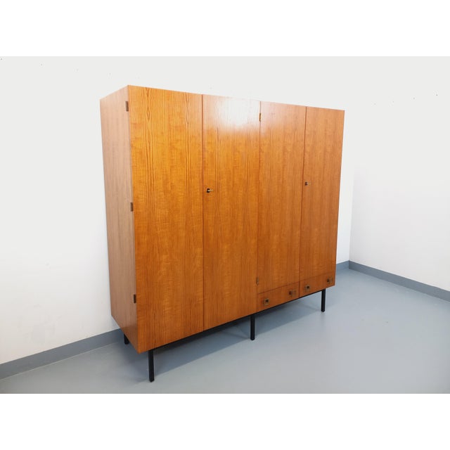 Vintage Teak and Metal Wardrobe, 1960s For Sale - Image 16 of 16