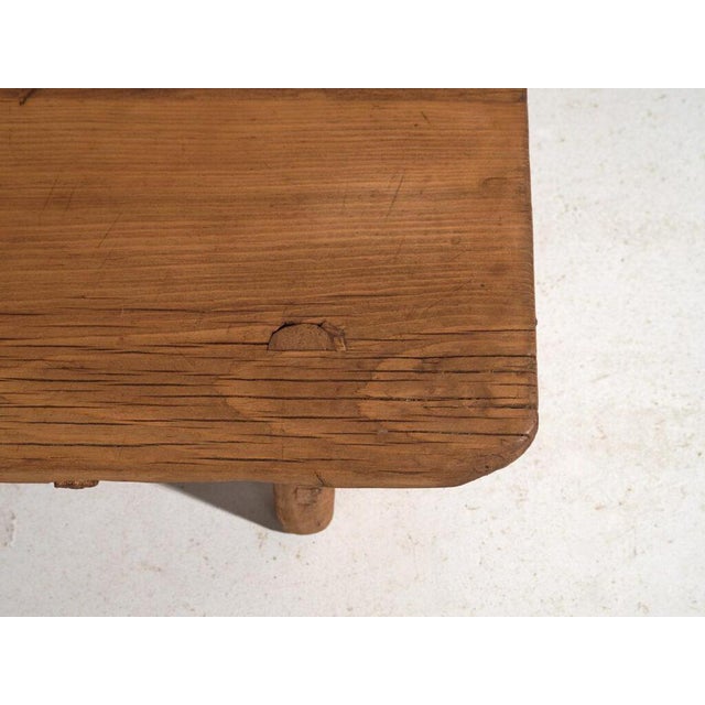 Brown Antique Pine Low Table For Sale - Image 8 of 10