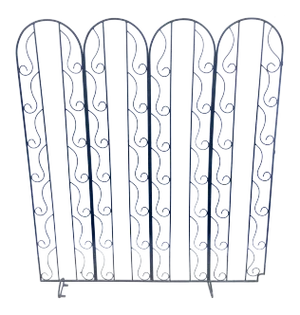 Art Deco Style Black Iron Room Divider
