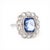 Art Deco Art Deco Platinum Pompadour Ring - 4ct Unheated Ceylon Sapphire & Diamonds, Size 7.25 For Sale - Image 3 of 7