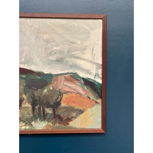 Mid-Century Modern S. Hagman, Four Trees, 1979, Oil on Canvas, Framed For Sale - Image 3 of 18