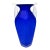 Steven Newell Cobalt Satin Art Glass Vase - 1990s For Sale