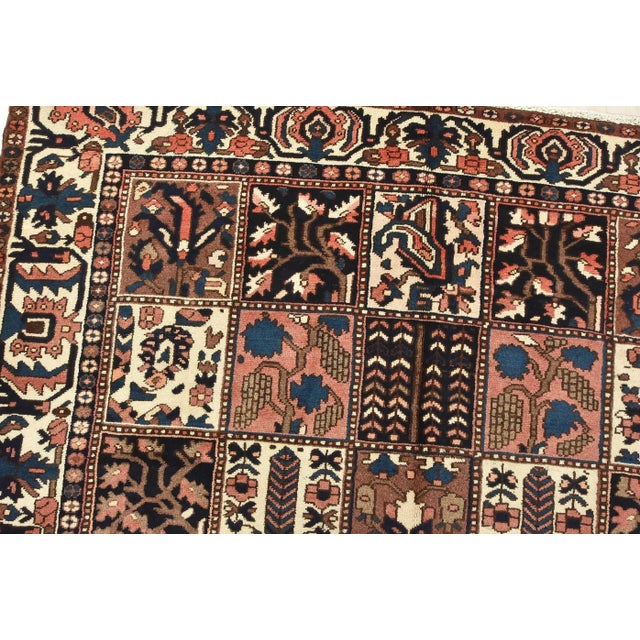 Textile Bakhtiari Rug 5’6” X 9’11” Multicolor Wool Semi-Antique Hand-Knotted Carpet For Sale - Image 7 of 15
