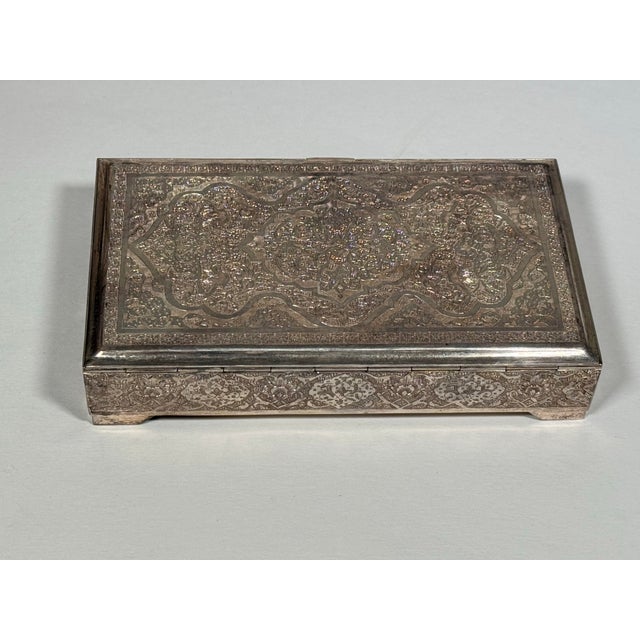 1970s Hand-Engraved 84 Silver Decorative Box For Sale In Little Rock - Image 6 of 12