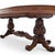 Brown Antique Renaissance Revival Marquetry Walnut Oval Dining Table, Late 19th Century For Sale - Image 8 of 18