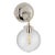 Thomas O'Brien for Visual Comfort Signature Katie Small Globe Sconce in Polished Nickel with Seeded Glass For Sale