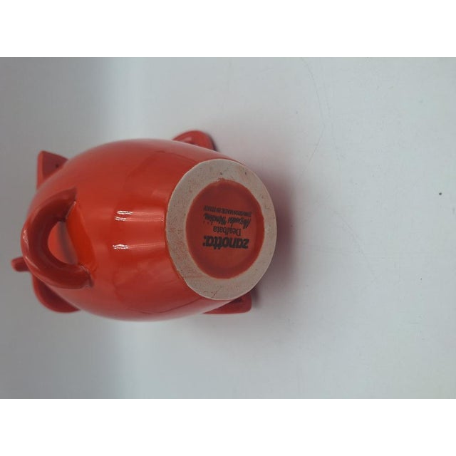 Paint Vintage Vase in Orange Glazed Clay by Alessandro Mendini for Zanotta, 1980s For Sale - Image 7 of 9