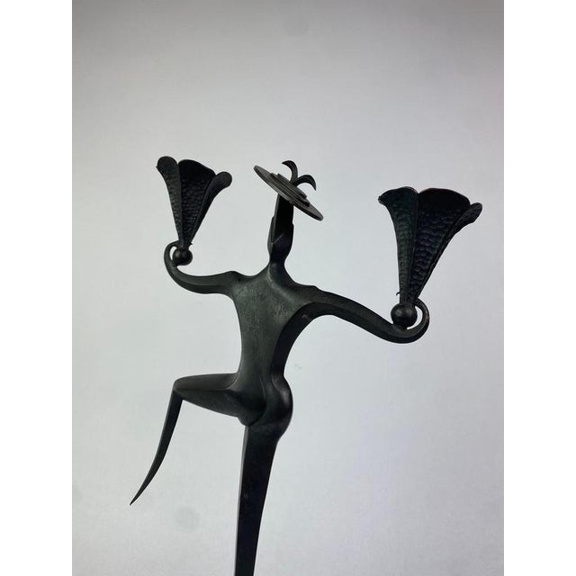 Dancing Clown Candlestick by Dagobert Pechce for Wiener Werkstätte, 1890s For Sale - Image 4 of 8