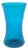 MCM Blenko Wayne Husted 5519-S Teal Blue Crackle Sheaf Vase 9" For Sale