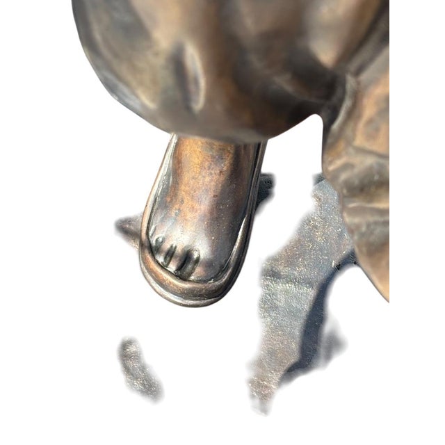Mid-Century Modern Large Sculpture Depicting a Water Carrier, 1950s, Bronze For Sale - Image 3 of 10