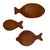 Mid 20th Century Vintage Coastal Hand Carved Wood Fish Serving Bowls Dishes Set of 3 For Sale - Image 5 of 5
