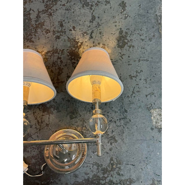 Restoration Hardware Wilshire Double Light Wall Sconce For Sale - Image 9 of 12