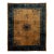 Antique Chinese Art Deco Wool Rug With Medallion and Indigo Floral Borders 9x11 For Sale
