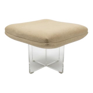 Vladimir Kagan Lucite Ottoman Vintage Mid Century Modern For Sale