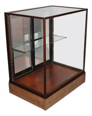 Antique Victorian Mahogany Shop Display Cabinet