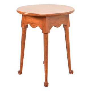 Ethan Allen Style Queen Anne Solid Walnut Tea Table or Occasional Side Table For Sale
