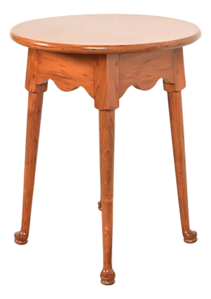 Ethan Allen Style Queen Anne Solid Walnut Tea Table or Occasional Side Table