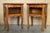 French Country A Pair of Oak Nightstands Tables With Drawer and Open Shelf, 1940 For Sale - Image 3 of 18