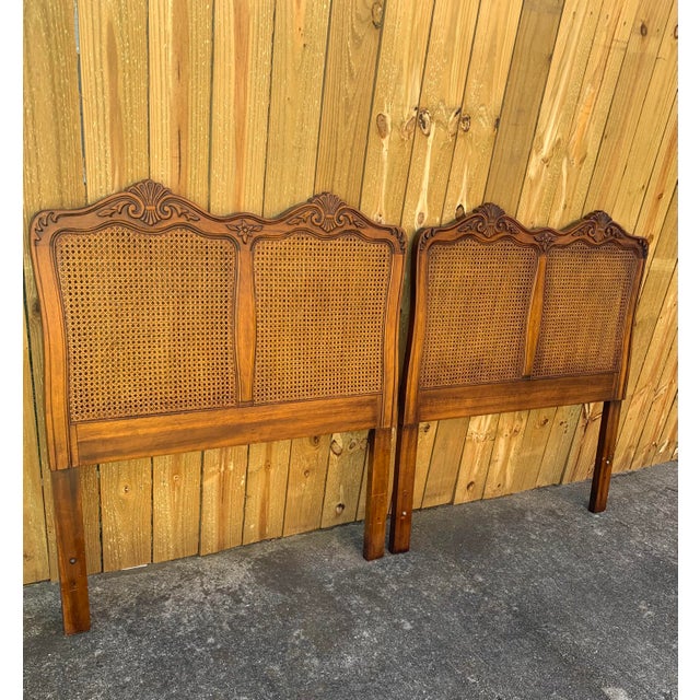 1960s French Provincial Cane Twin Headboards a Pair Chairish