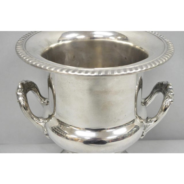 Vintage Victorian Leonard Silver Plated Trophy Cup Urn Champagne Chiller Bar Ice Bucket For Sale - Image 10 of 15