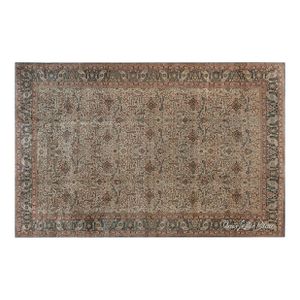 Fine Antique Persian Tabriz Botanic Design Handmade Wool Rug