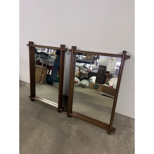 Wooden Wall Mirrors, 1960s, Set of 2 For Sale - Image 6 of 6