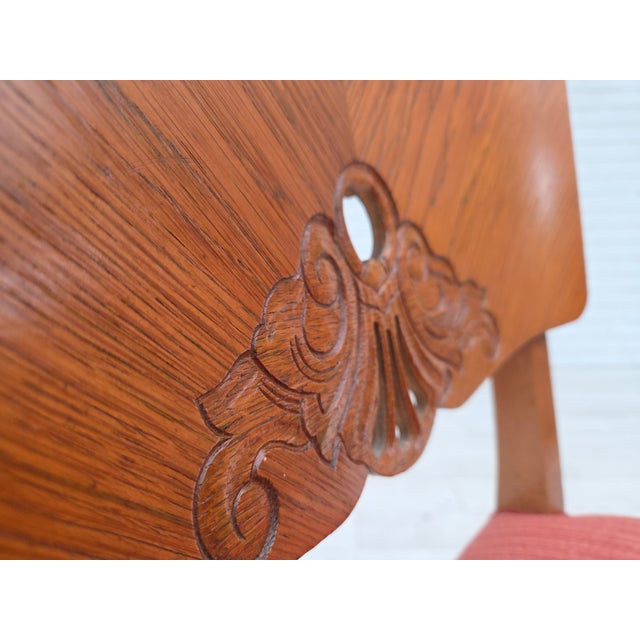 Vintage Danish Dining Chairs in Furniture Wool, 1950s, Set of 6 For Sale - Image 4 of 18